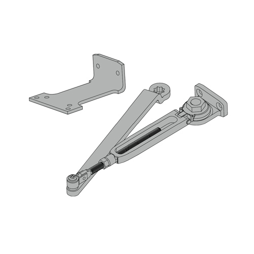 HOLD OPEN ARM w/PA BRKT BLACK FOR SC61A SERIES CLOSERS - Surface